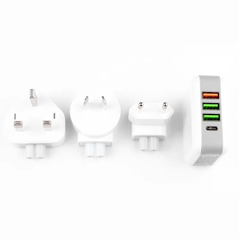 Quick charge 3.0 4 Порты и разъёмы Тип USB C Путешествия Быстрый Зарядное устройство