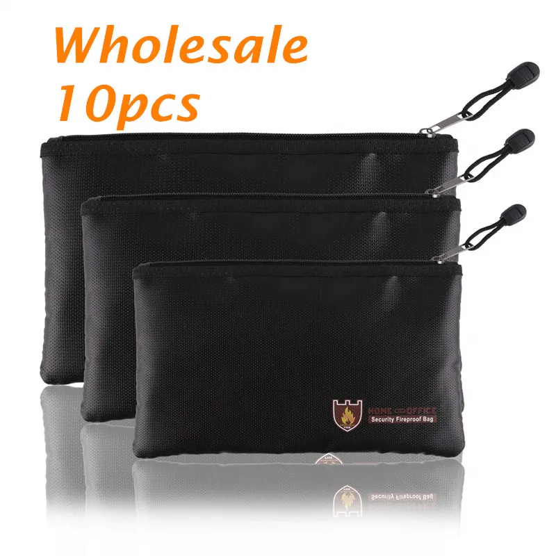 10 шт. портативный огнеупорный и Водонепроницаемый конверт для документов папка