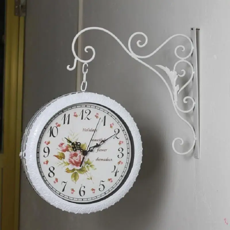 Континентальный утюг сторонней настенные часы творческого гостиной немой