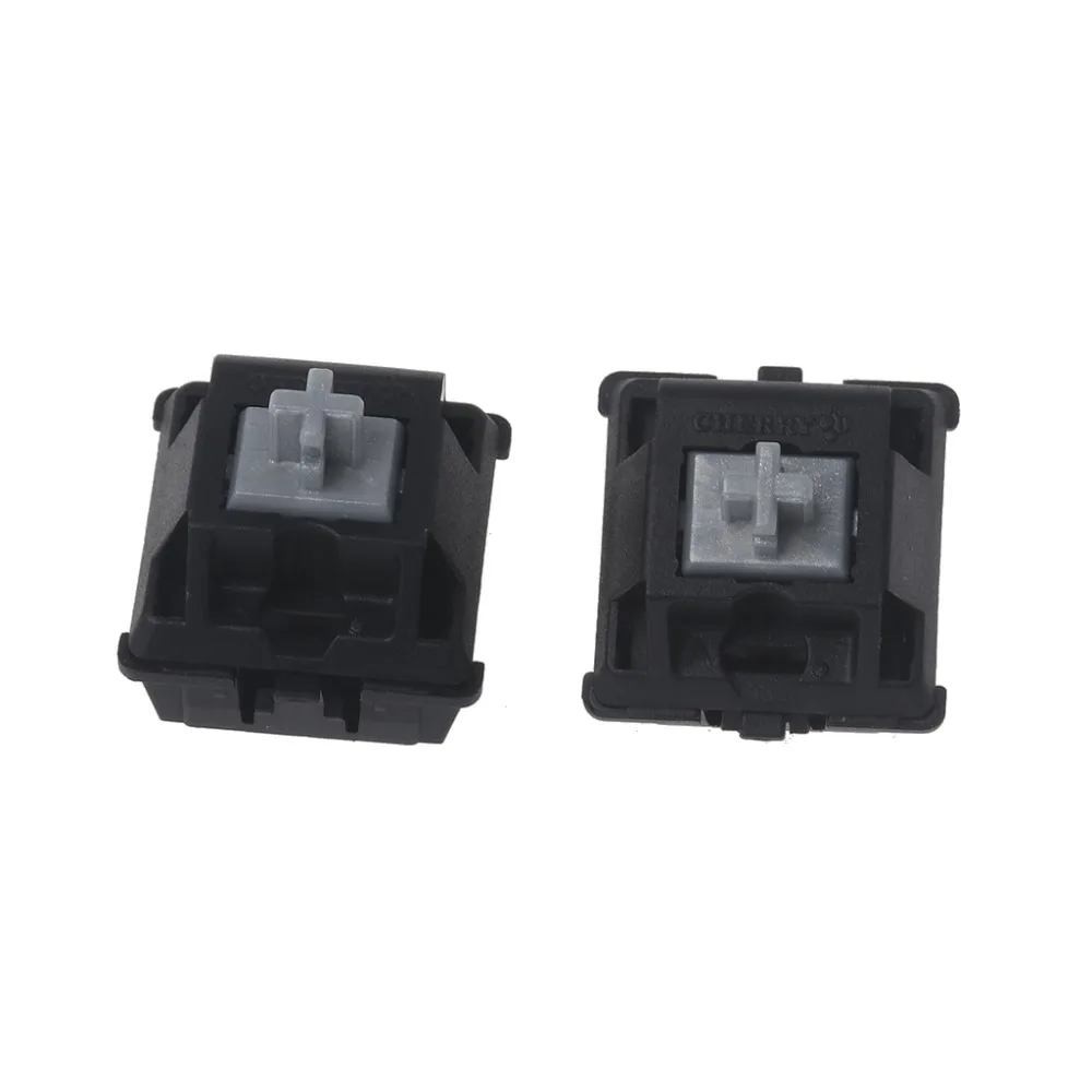 2 шт. Cherry MX Переключатель Серебряный переключатель 3 Pin для механической клавиатуры прозрачный переключатель