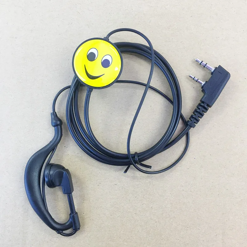 Bekeonon модные наушники PTT со смайликом K-разъем для Kenwood Baofeng BF-UV5R BF888S TYT Puxing Weierweietc walkie