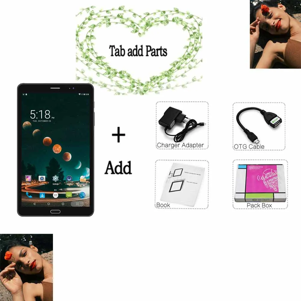 Standard BDF 8 дюймов Android 7,0 планшетный ПК 3G/4G LTE SIM карта телефонный звонок 2.5D экран 4 ГБ/64 Гб Восьмиядерный 1920*1200 ips планшет 7 8 9 дюймов - Комплект: Standard