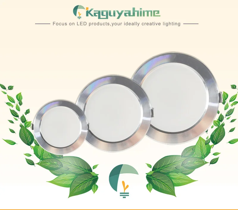 Kaguyahime светодиодный светильник 1pc / 4pcs 3W 5W 9W 15W 18W 220V круглые светодиодные лампы Панель свет пятна освещения Алюминий ламп