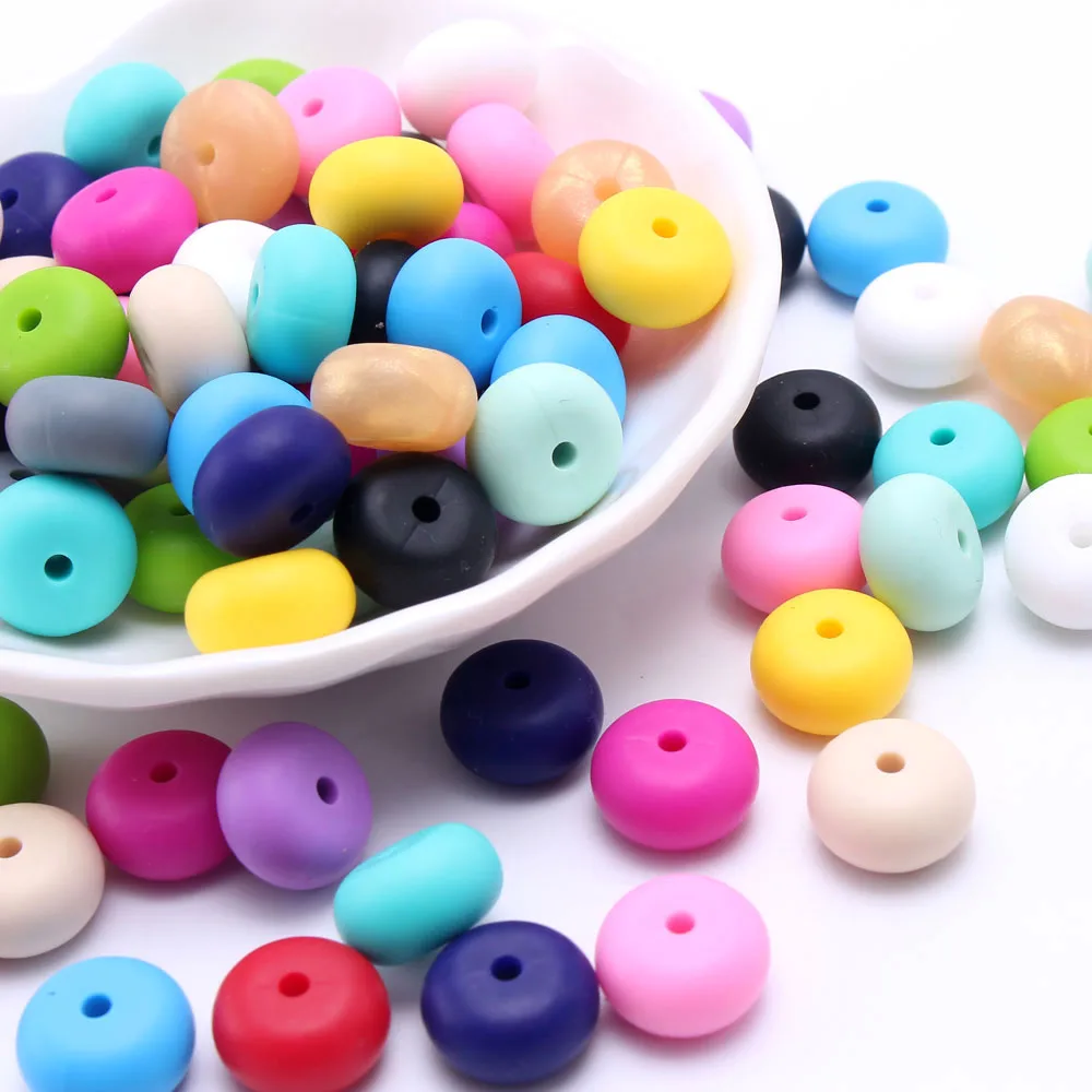 Разноцветные Бусины из abacus ablate силиконовые бусины натурального пищевого