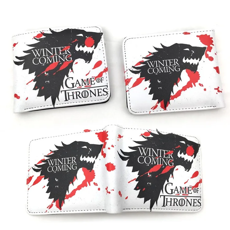 Game of Thrones Одна деталь женские тапочки в виде персонажа аниме из искусственной кожи короткий мужской бумажник модные Повседневное кошелек Carteras креативный подарок для мальчиков держатель для карт сумки - Цвет: Game of Thrones