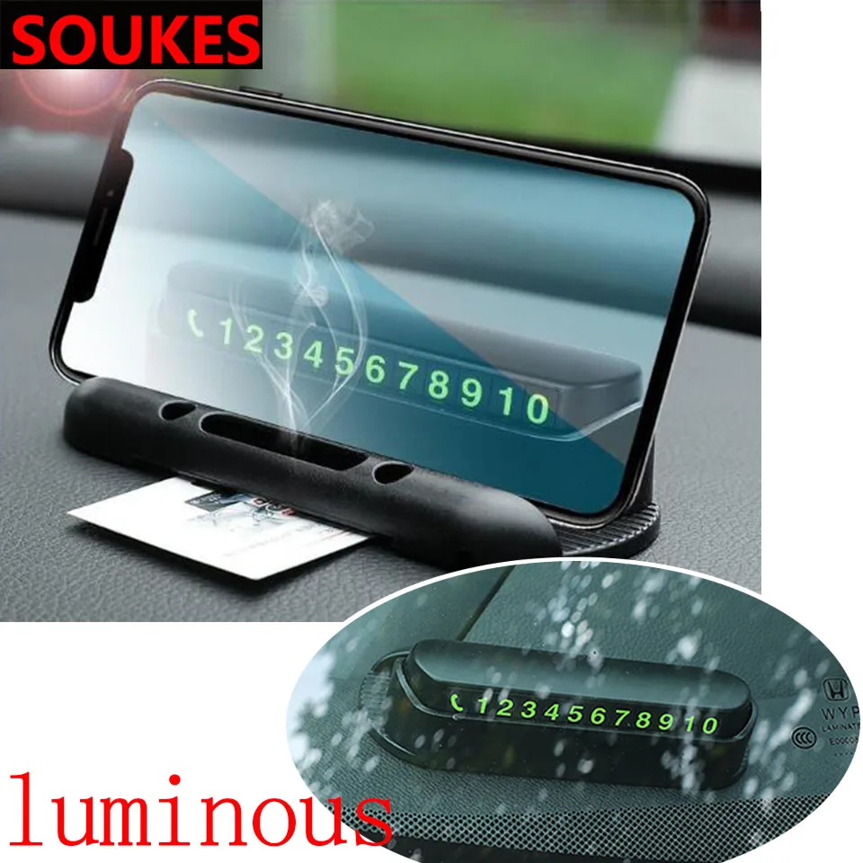 Автомобильный номер телефона при временной парковке пластины карты роторный для