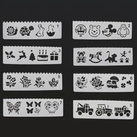cartoon patterns cake stencils for painting preschool kids hand craft childrens toy drawing tool border frame template ruler