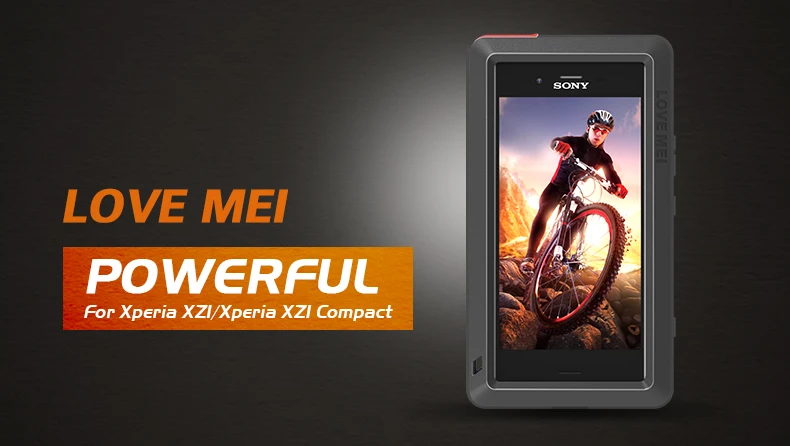 Пленка в подарок) Love Mei Водонепроницаемый чехол для Sony Xperia XZ1 компактный жесткий