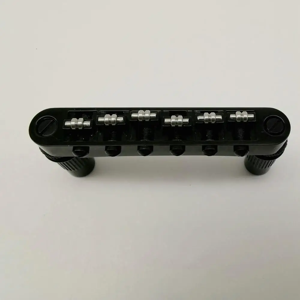 Черный 1 компл. Хром серебро золото РОЛИК седло Tune-O-Matic электрогитара мост для LP SG электрогитары(BM003) Сделано в Корее - Цвет: Черный