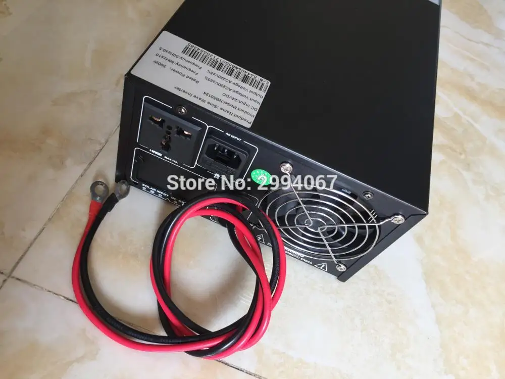 500 Вт UPS решетки инвертор 12/24VDC до 220/110VAC, 50 Гц/60 Гц Чистая синусоида низкочастотный инвертор с AC зарядным устройством/lcd