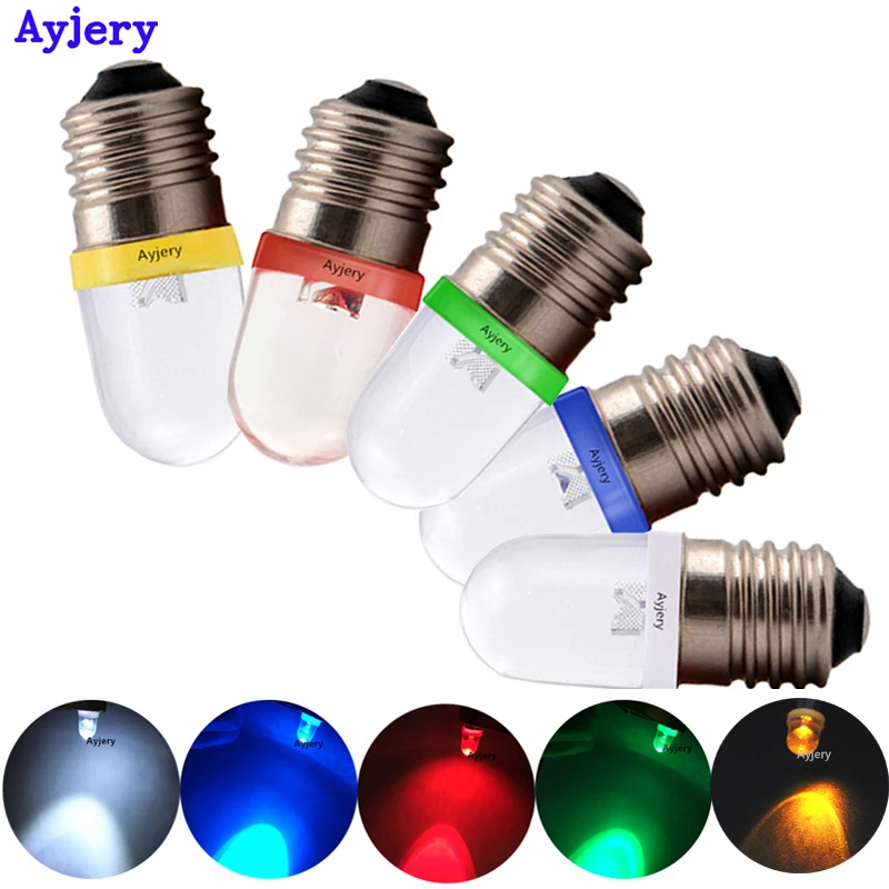 AYJERY 500 шт 12V светодиодный E10 1 SMD F8 автомобильный светильник лампочка Габаритные