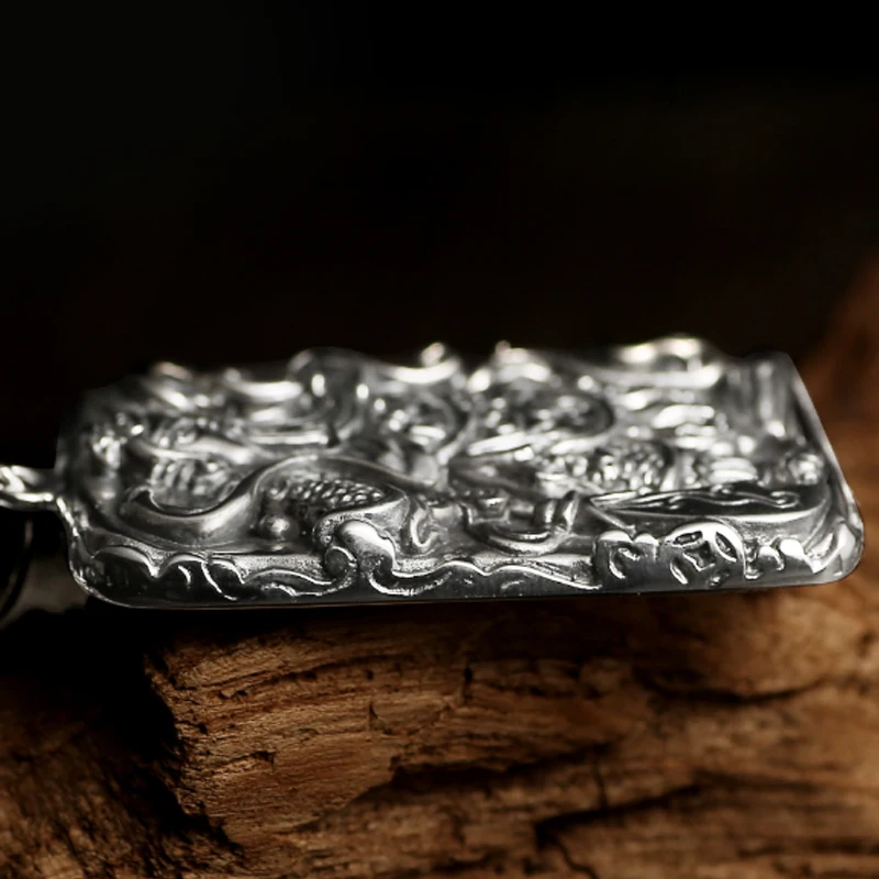 Мужские Винтажные Подвески в виде Будды ZABRA ожерелье из стерлингового серебра 925