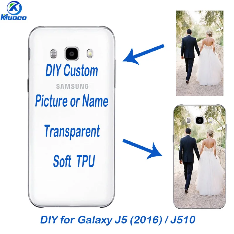 5 2-дюймовый Мягкий ТПУ для Samsung Galaxy J5 (2016) чехол телефона прозрачный J510 задняя
