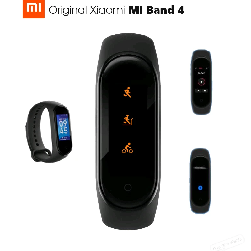 Смарт браслет Xiaomi Mi Band 4 3 цвета AMOLED экран фитнес трекер|Смарт-браслеты| |