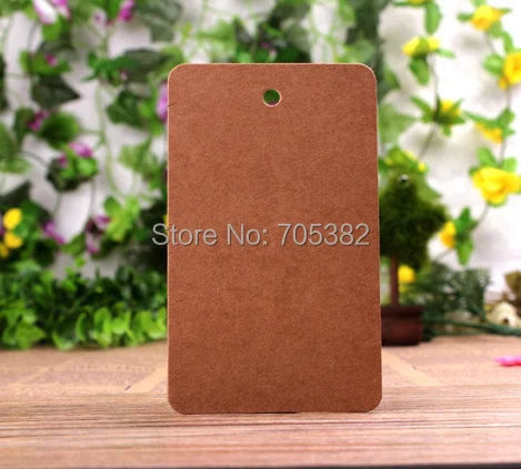 

6*10cm (With cord) Kraft Big size hang tag Blank kraft paper tagsLabel Hang tag Bookmark (aa-671)