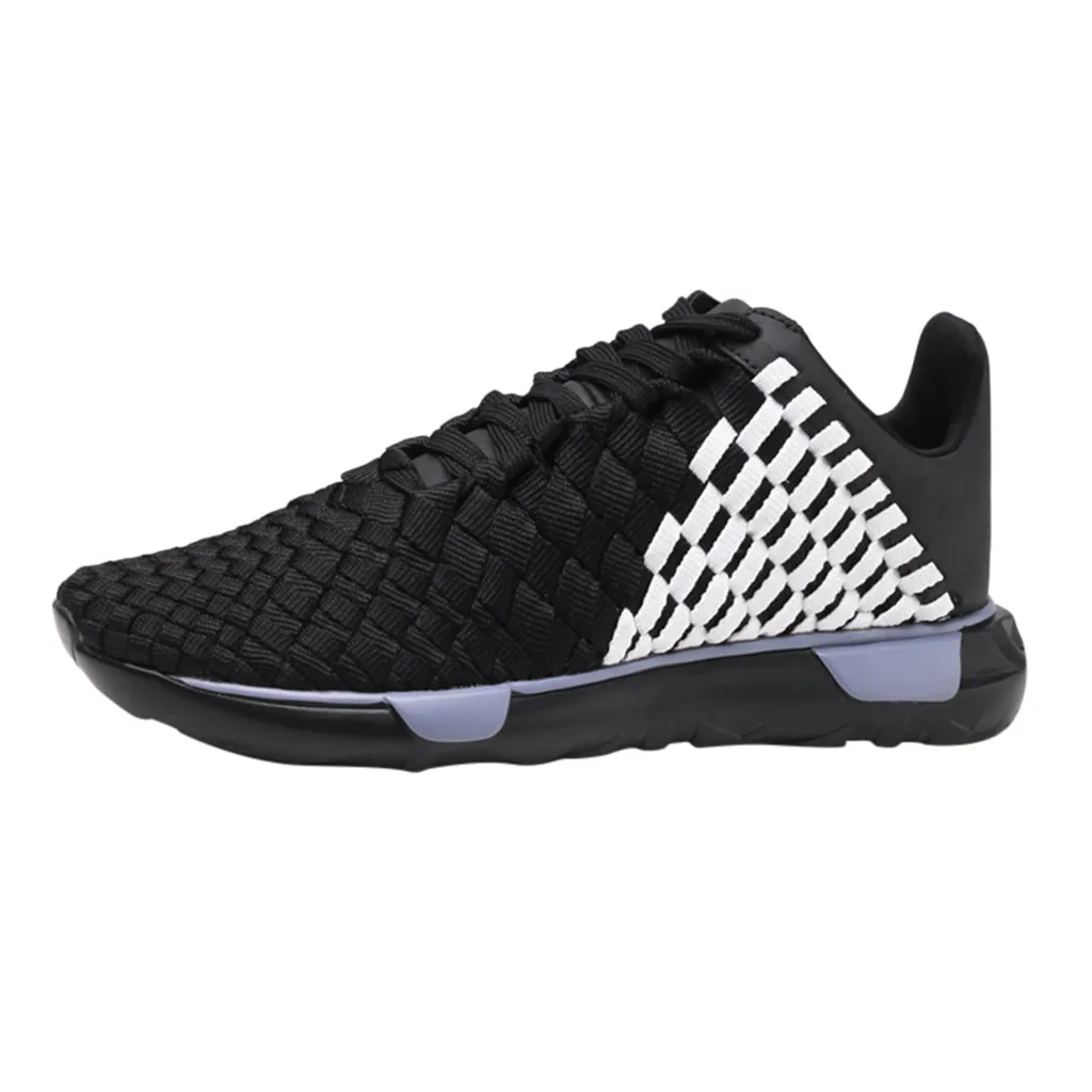 YOUYEDIAN Luxury Men Sneakers Black red Lace Up Flats Male Casual Shoes Thick-Soled Straps Breathable Sneakers Shoes#507g30