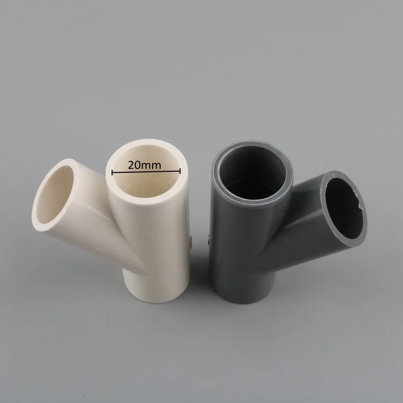 1pc UP-CLOUD 20mm PVC Pipe 3 Way connector Garden Irrigation Y type 1/2 inch Water Pipe Adapter Fish Tank Joint Farm Hose Parts