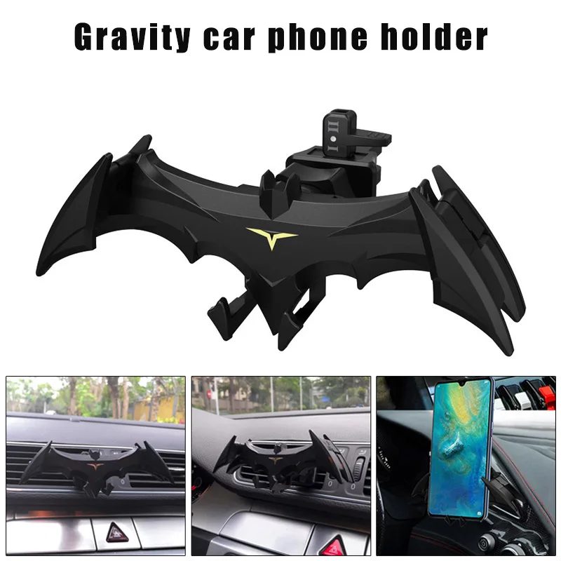 

Car Air Vent Phone Mount Bat Shape Hands Free Gravity Auto Phone Holder Cradle EM88