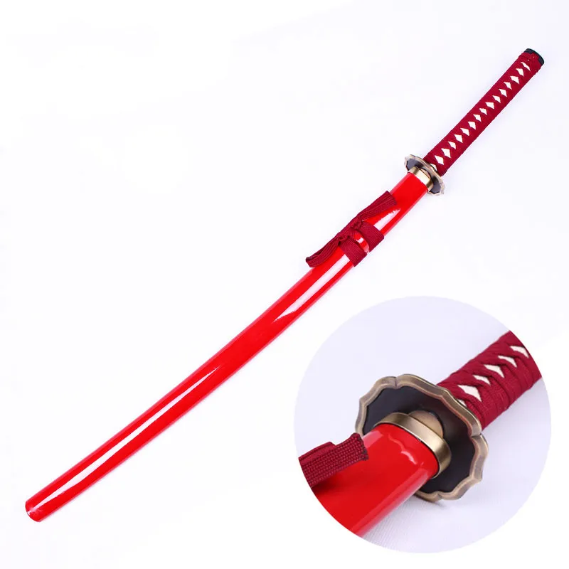 

Japanese Anime Hakuouki Sword Kazama Chikage Cosplay Props Wooden Sword Weapons Real Katana Decorative Swords