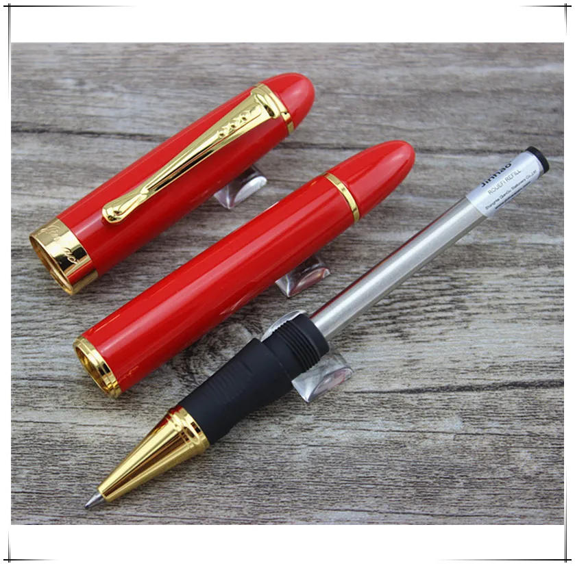 Jinhao 450 шариковая ручка подарок высококачественные Золотые зажимы черные чернила