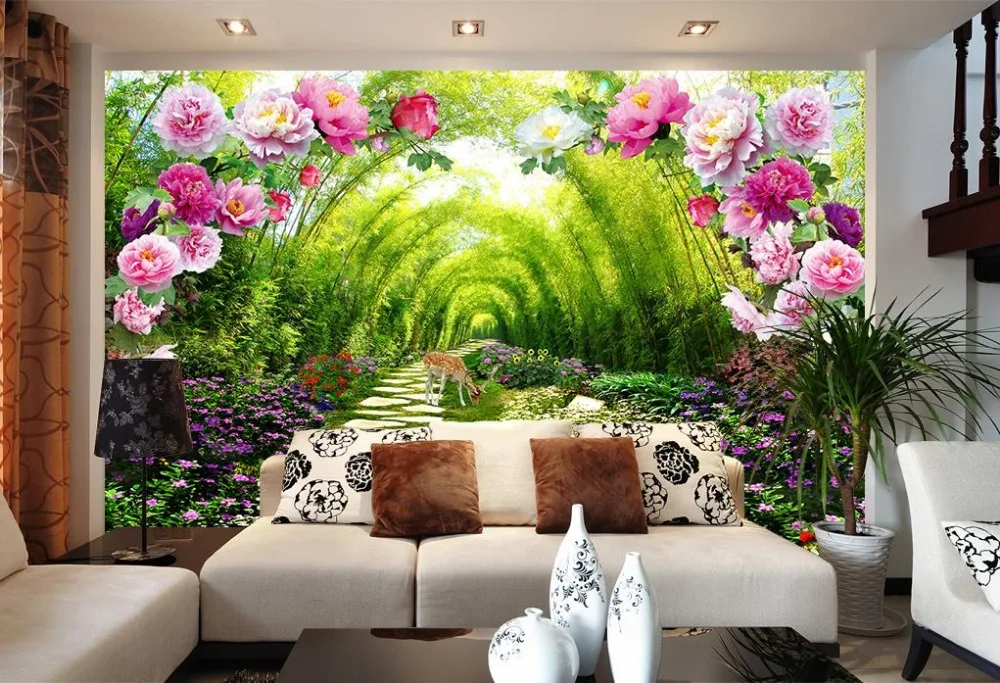 High quality 3d landscape wallpaper for living room bedroom custom bamboo walls | Обустройство дома