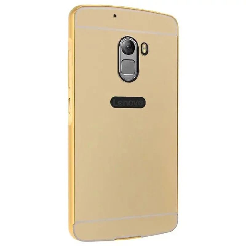 Чехол для Lenovo K 4 Note A7010 A 7010 металлическая рамка с зеркальной задней крышкой чехол