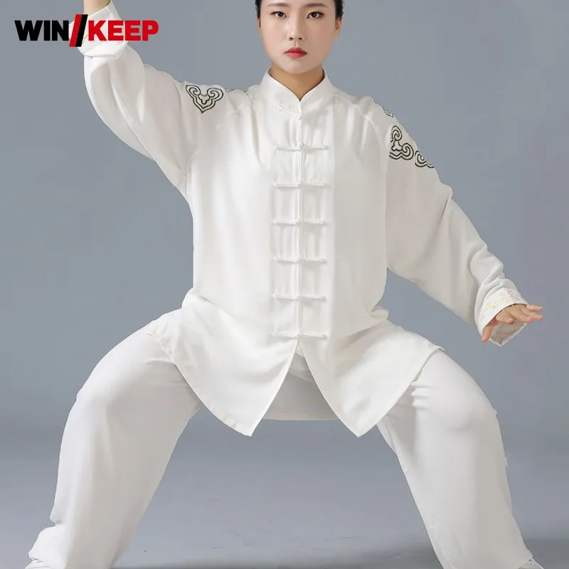 Новинка 2021 женская одежда для Тай Чи китайский спортивный комплект Wushu с вышивкой