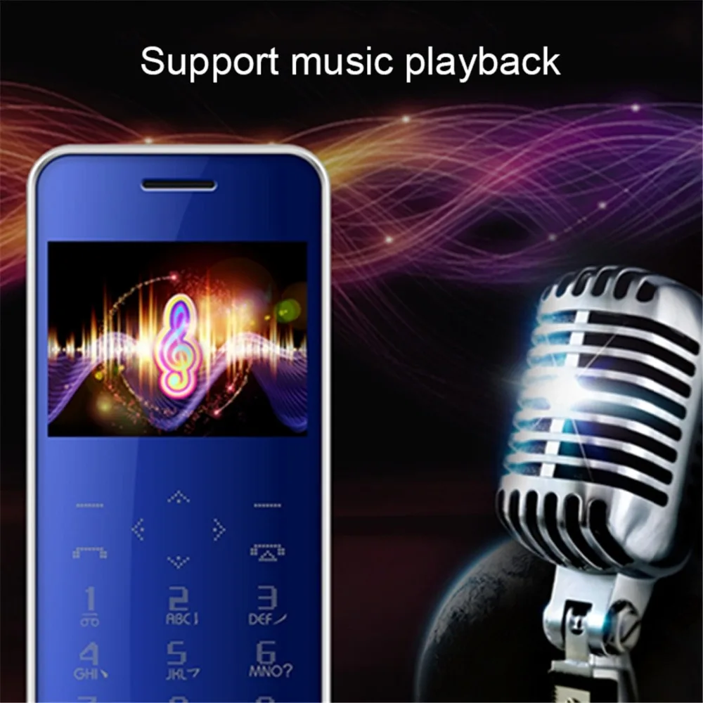ULCOOL V6 Роскошный телефон супер мини ультратонкий телефон для карт с MP3 Bluetooth пульт дистанционного управления 2,0 дюймов мобильный телефон с двумя sim-картами