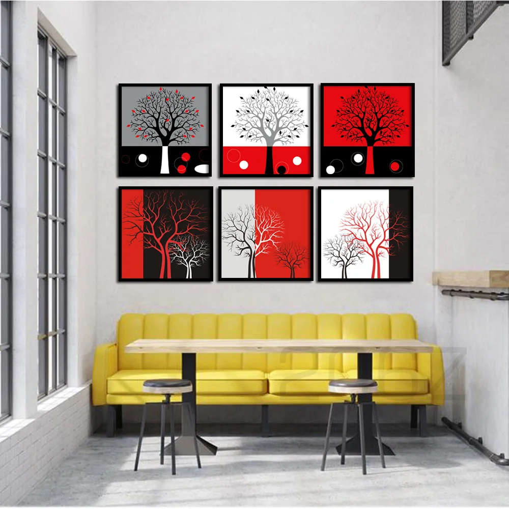 

Abstract Tree Minimalist Modern Nordic Posters And Prints Wall Art Canvas Painting Wall Picture For Living Room Bedroom Decor