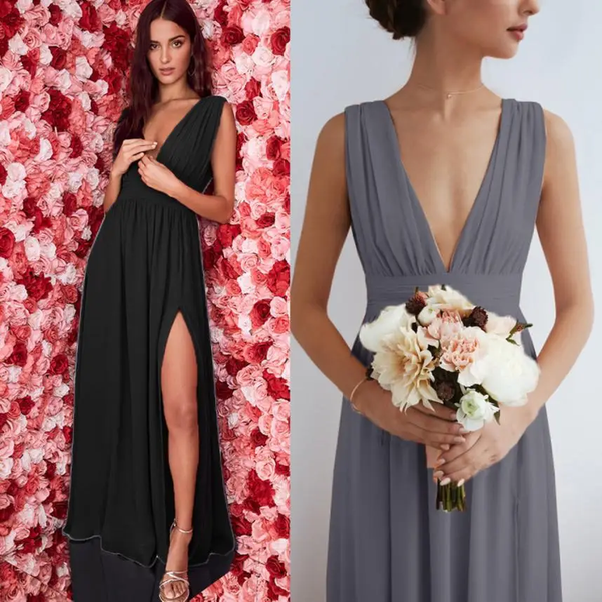 Хит продаж женские летние платья 2018 шифоновое сексуальное вечернее платье без
