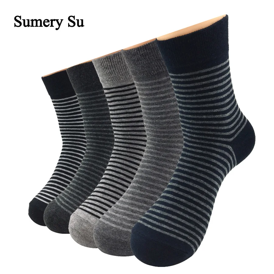 5 пар/партия мужские хлопковые носки в полоску|cotton socks men|business mensocks men |