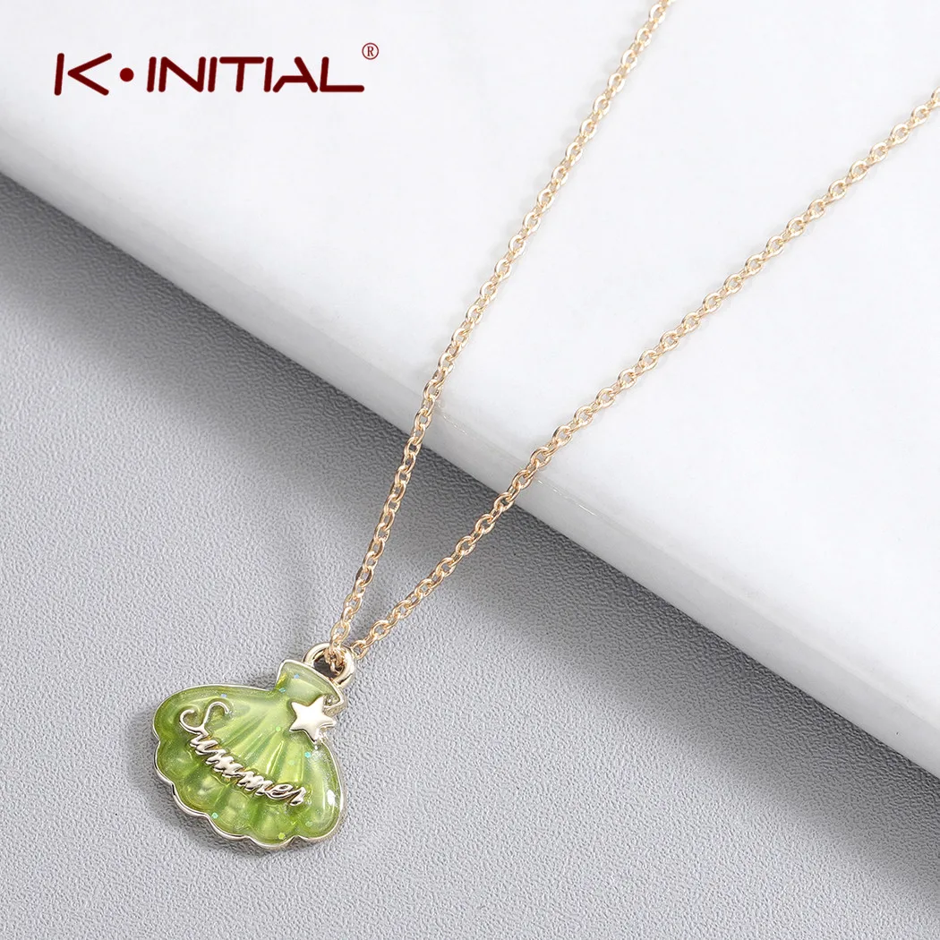 Модное ожерелье Kinitial 2019 из морской ракушки ракушек золотого цвета для женщин