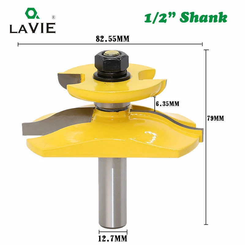 LAVIE 1 шт., 12 мм, 1/2 дюйма, рельефная панель, фреза Ogee, фреза с обратным резцом, резец для деревообработки, инструменты для деревообработки, электроинструмент MC03084