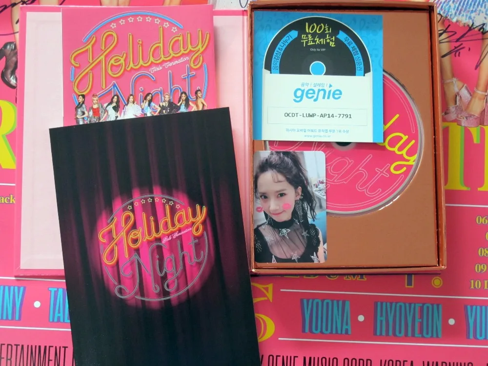 Подписанный SNSD autographed 2017 6 й альбом Праздничная ночь CD + Фотокнига подписанный