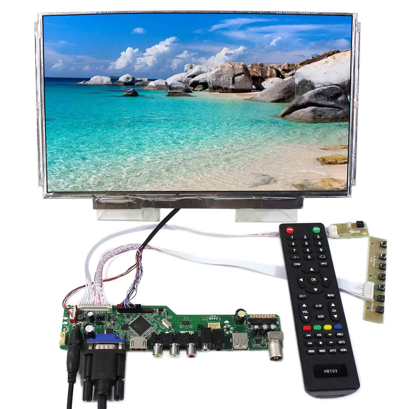 

13,3 дюймовый IPS N133BGE LTN133AT16 13,3 дюймовый ЖК-экран HD MI VGA AV USB RF ЖК-контроллер доска с разрешением 1366X768