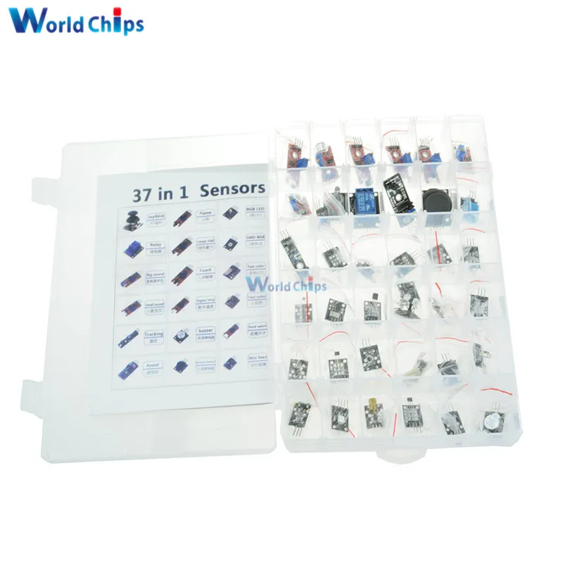 37 в 1 Набор сенсоров для начинающих Arduino DIY вентиляторы переключатель температуры