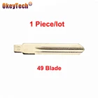 Сменный складной пульт дистанционного управления OkeyTech, универсальный металлический ключ с 49 лезвиями для автомобиля для Nissan KD Keydiy 49, необработанное пустое лезвие