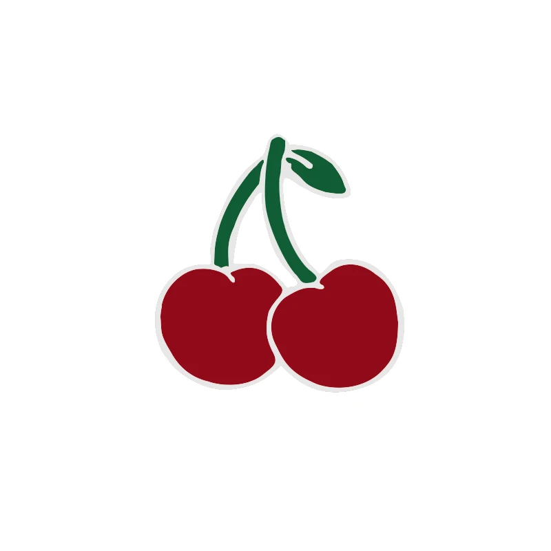 Cherry 3 шт./компл. стильная футболка с изображением персонажей видеоигр фруктовая брошь вишня клубника банан эмаль на булавке женские куртки кнопками на лацканах, пин шляпка знак ювелирные изделия Gits - Окраска металла: Cherry