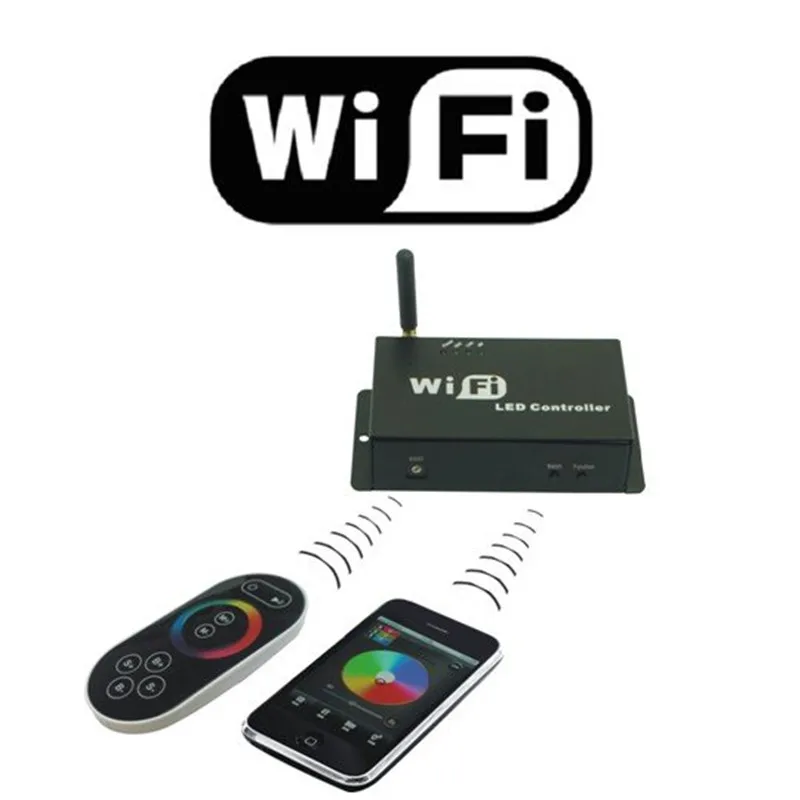 Светодиодный Wi Fi контроллер WF100 диммер для цветовой температуры rgb ленты