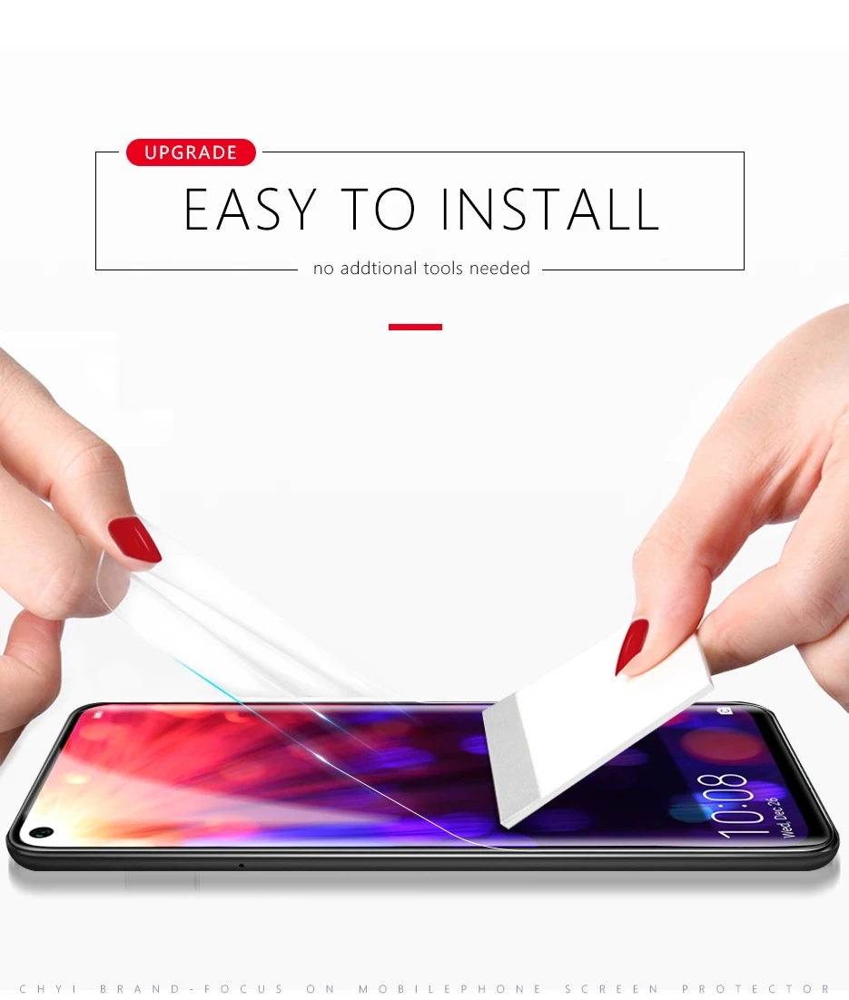 CHYI 3D изогнутая пленка для Honor View 20 Защитная пленка для экрана полное покрытие для huawei Honor V20 нано Гидрогелевая пленка не закаленное стекло