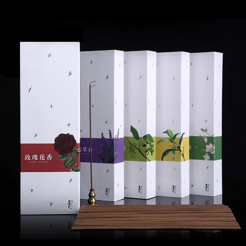 

120g Natural Osmanthus Jasmine Lavender Ylang-ylang Rose Sticks Incense Fragrant Aromatic Purifying Air Healthy Good sleep Yoga