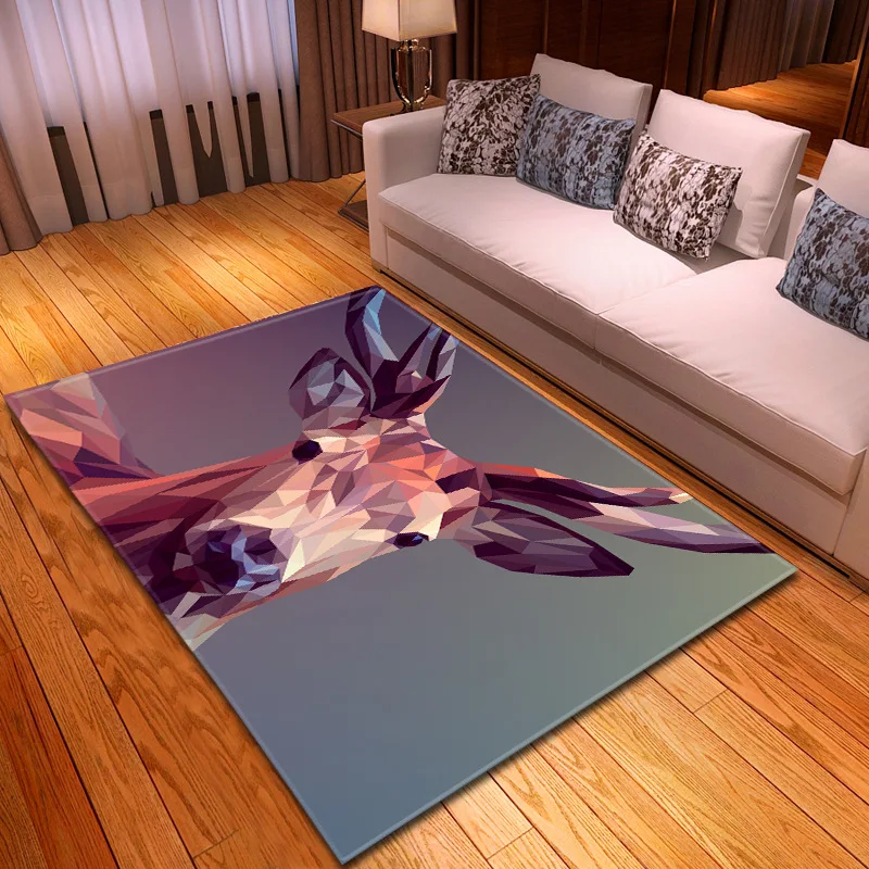 Животные олень коврики с принтом современные 3D ковры для дома гостиной