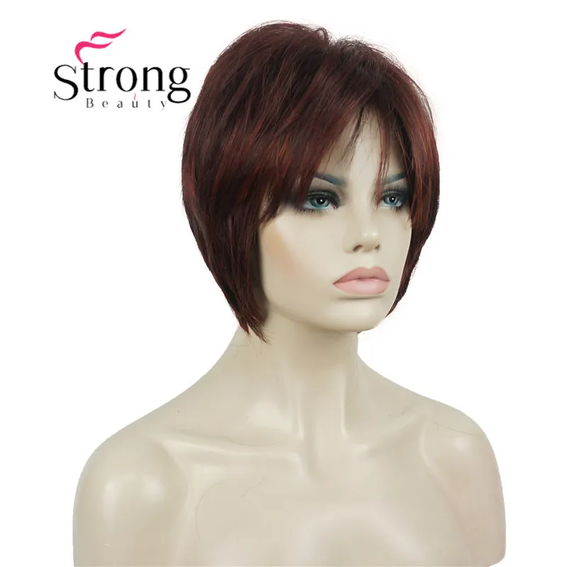 StrongBeauty короткий слоистый блондин Толстый Пушистый полный синтетический парик Тепло ОК