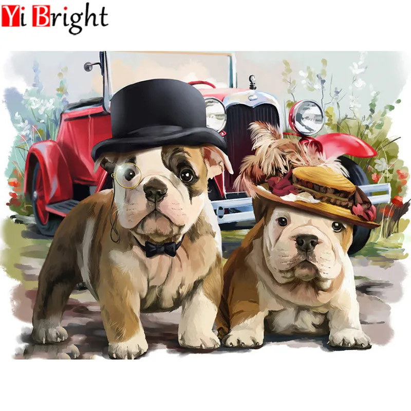 

5D DIY Diamond Painting Full Square/Round Drill "Bulldog" Embroidery Cross Stitch gift Home Decor Gift LWR