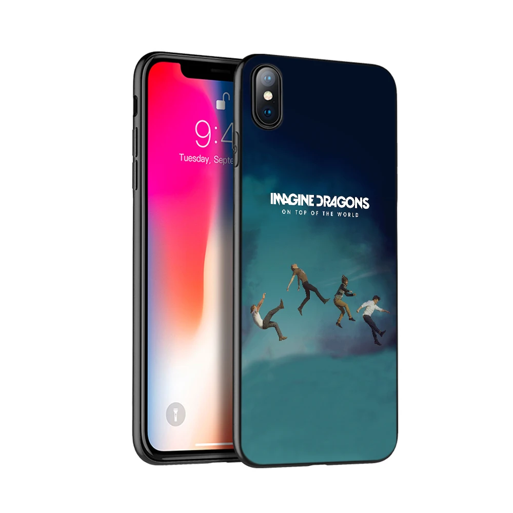 Черный ТПУ чехол для iphone 5 5s SE 2020 6 6s 7 8 plus x 10 XR XS 11 pro MAX imagine dragons night music|Бамперы| |