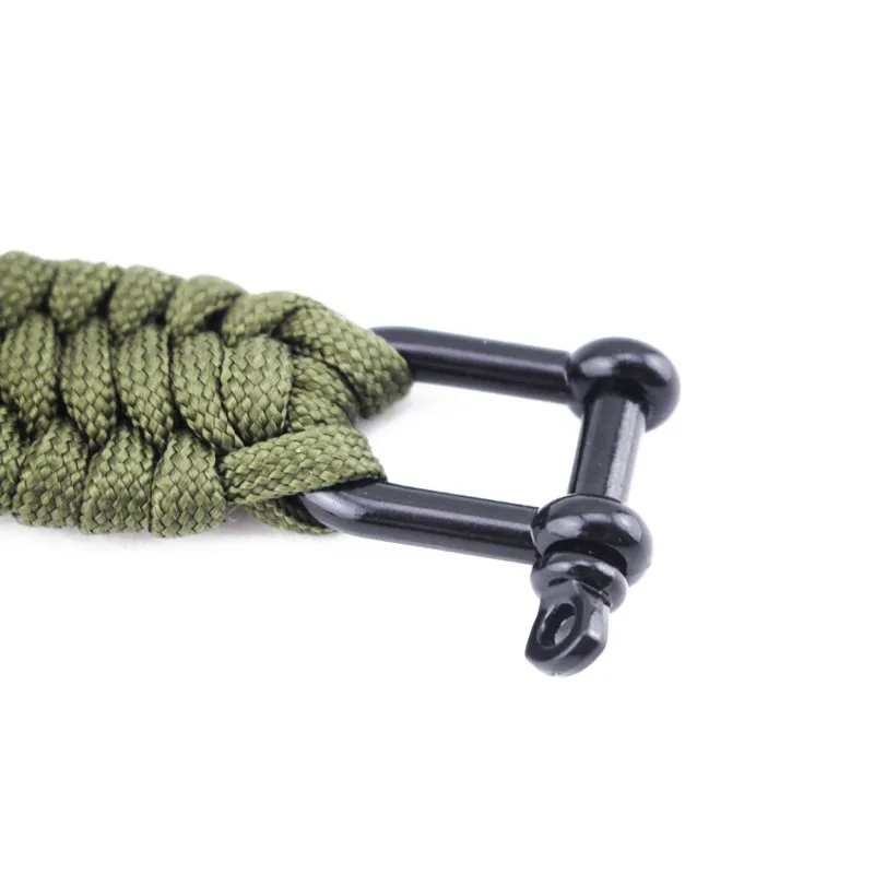 Outdoor Camping Hiking Rescue Paracord Bracelets Parachute Cord Men &amp Women Emergency Rope Black Survival Stainless | Спорт и