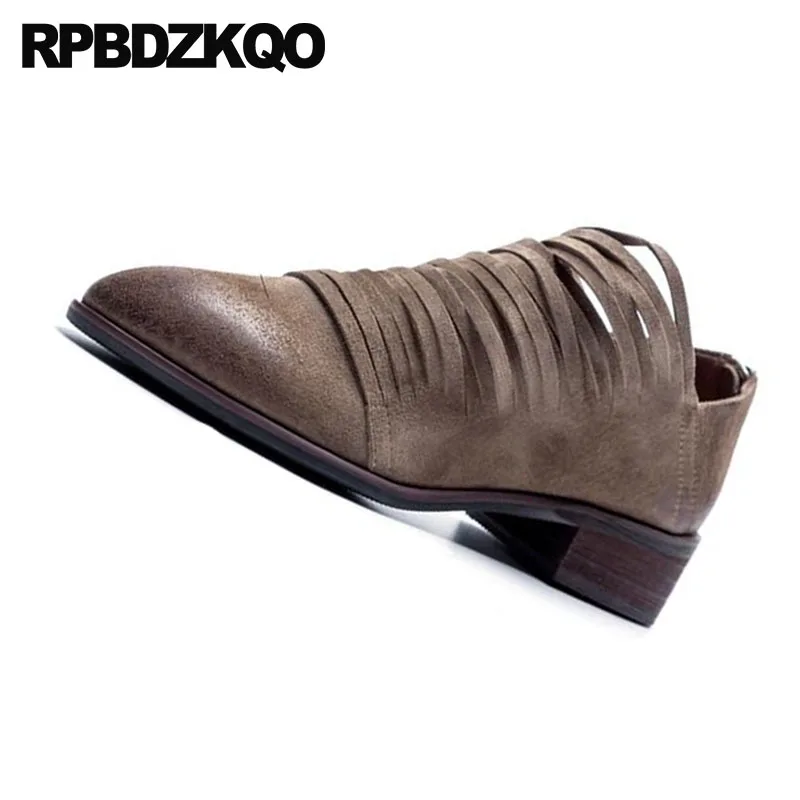 Ботильоны из натуральной кожи с молнией Размер 4 34 Новинка Дизайнерская обувь