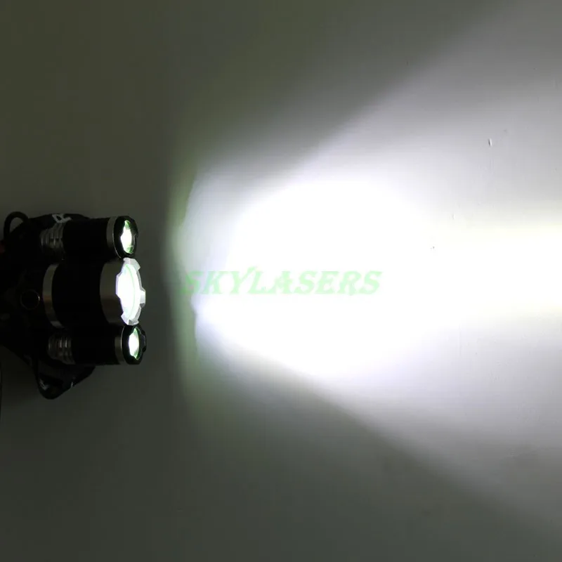 Большая распродажа! 3 x XM L XML T6 LED 4200 лм налобный фонарь + 2 * защищенная печатная