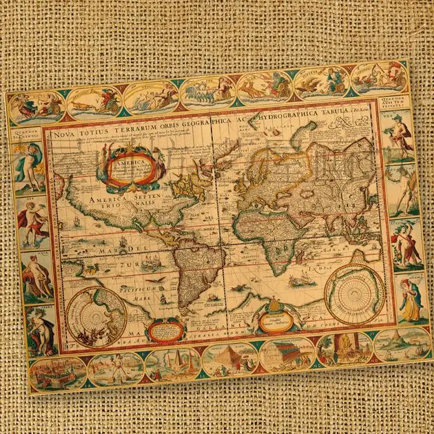 Ностальгическая винтажная коровья бумага декоративная живопись основная карта