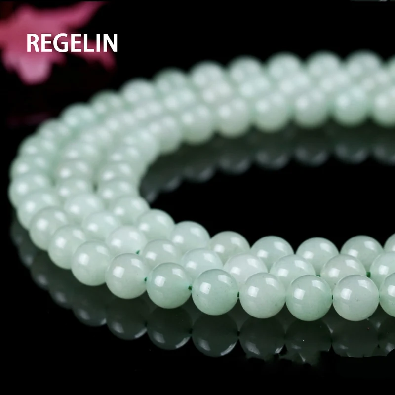 REGELIN 15 ''/strand 6/8/10 мм натуральный камень зелёный авантюрин Бусины Свободные